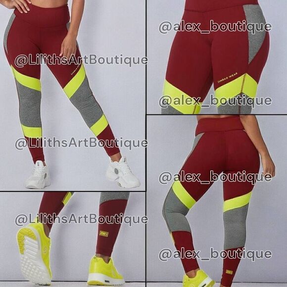 Zumba Worldwide Panel Ankle Leggings Brick Red Size XS (E073) - Picture 1 of 8